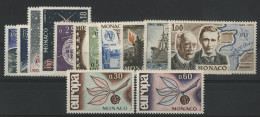 MONACO ANNEE COMPLETE 1965 Cote 21 € Neufs ** MNH N° 664 à 676 Soit 13 Timbres - Komplette Jahrgänge