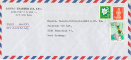 Japan Air Mail Cover Sent To Germany 27-6-1983 Topic Stamps - Lettres & Documents