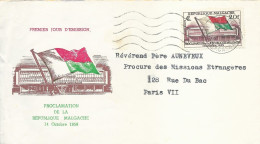 1er Jour FDC Madagascar N°338 Palais De L'Assemblée Nationale Constituante - Madagascar (1960-...)