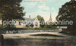 KEELE CHURCH AND SCHOOL OLD COLOUR POSTCARD STAFFORDSHIRE - Otros & Sin Clasificación