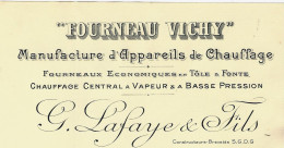 1915 ENTETE FOURNEAU VICHY LAFAYE Vichy Les Bains Vairet Baudot Briqueterie Devenue Musée Ciry Le Noble Saone Et Loire - 1900 – 1949