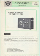 VIEUX PAPIERS   PLANS TECHNIQUES   APPAREIL GENERATEUR IMPULSIONNEL  ACEC (CHARLEROI)    1957. - Maschinen