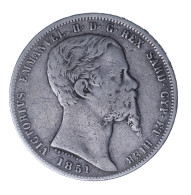 Royaume De Sardaigne-Victor Emmanuel II 5 Lire - 1851 Gênes - Other & Unclassified