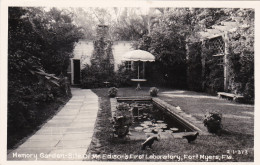 Florida Fort Myers Edison Laboratory Memory Garden Real Photo - Fort Myers