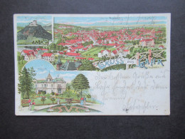 Litho Reichspost 1901 Mehrbild AK Gruss Aus Lahr Verlag Lithogr. Anst. V. Fritz Lorenz, Lahr Stempel Renchen - Souvenir De...