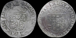 Southern Netherlands Brabant Karel V (Charles Quint) 1/2 Silver Real No Date - 1556-1713 Spaanse Nederlanden