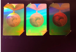 Mint USA UNITED STATES America STS Collection Prepaid Telecard Phonecard,PRECIOUS MEDAL SET,Hologram Set Of 3 Mint Cards - Colecciones