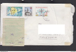 SLOVAKIA COVER CUSTOMS C22 REPUBLIC OF MACEDONIA  (006) - Brieven En Documenten