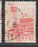 CHINA REPUBLIC CINA TAIWAN FORMOSA 1968 SUN YAT-SEN CHUNGSHAN BUILDING YANGMINGSHAN 1$ USED USATO OBLITERE' - Usati