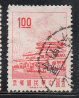 CHINA REPUBLIC CINA TAIWAN FORMOSA 1968 SUN YAT-SEN CHUNGSHAN BUILDING YANGMINGSHAN 1$ USED USATO OBLITERE' - Oblitérés