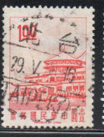 CHINA REPUBLIC CINA TAIWAN FORMOSA 1968 SUN YAT-SEN CHUNGSHAN BUILDING YANGMINGSHAN 1$ USED USATO OBLITERE' - Usati