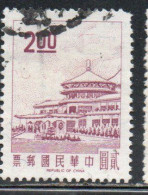 CHINA REPUBLIC CINA TAIWAN FORMOSA 1968 SUN YAT-SEN CHUNGSHAN BUILDING YANGMINGSHAN 2$ USED USATO OBLITERE' - Usati