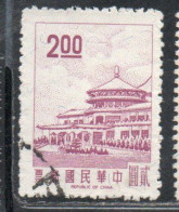 CHINA REPUBLIC CINA TAIWAN FORMOSA 1968 1975 SUN YAT-SEN CHUNGSHAN BUILDING YANGMINGSHAN 2$ USED USATO OBLITERE' - Oblitérés