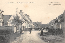 CPA 59 WARHEM PRESBYTERE ET RUE DES RENTIERS / CLICHE RARE - Sonstige & Ohne Zuordnung