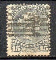 Col33 Canada  1868 N° 25a Gris Bleu Oblitéré Cote : 30,00€ - Usati