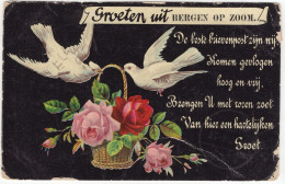 Groeten Uit Bergen Op Zoom: 'De Beste Brievenpost Zijn Wij...' - (Noord-Brabant) - 1908 - Duiven/Pigeons/Tauben - Bergen Op Zoom