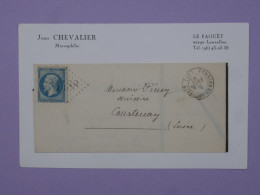 BU17  FRANCE  BELLE  LETTRE  1867 FERRIERES A COURTENAY +N°22+ AFF .PLAISANT++ - 1862 Napoleon III