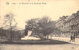 BELGIQUE - LIEGE - Le Monument Et Le Boulevard Rogier - Carte Postale Ancienne - Liège