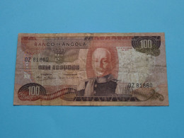 100 Cem Escudos ( OZ81860 ) Banco De ANGOLA ( See/voir SCANS ) Used Note ! - Angola