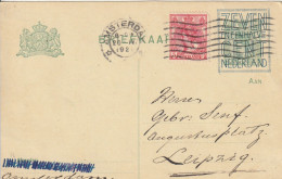 Pays Bas Entier Postal  Pour L'Allemagne 1921 - FDC