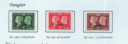 Gb 1940-   Centenary Of First Ahesive Stamps   OVERPRINTED - TANGIER  (4)   Mounted Mint  - See Notes & Scans - Nuovi
