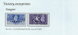Gb 1946-   Victory  Stamps   OVERPRINTED - TANGIER  (4)    U/m  - See Notes & Scans - Unused Stamps