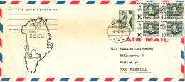Greenland Air Mail Cover Sent To Denmark 2-4-1975 - Briefe U. Dokumente