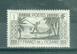 Ets FRANCAIS De L'OCEANIE - N°84* MH - Légère Trace De Charnière. SCAN DU VERSO.- Pêcheur. - Autres - Océanie