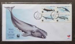 South Africa WWF Whales Southern Oceans 1998 Marine Life Whale (stamp FDC) *see Scan - Storia Postale