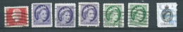 CANADA SET  7 OLD STAMPS USED - Usati