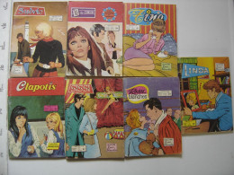 Lot De 7 BD Sylvie 196 As De Coeur 9 Tina 86 Clapotis 134 Sissi 247 Linda 44 - Bücherpakete