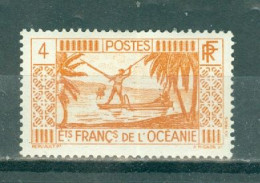 Ets FRANCAIS De L'OCEANIE - N°87* MH - Légère Trace De Charnière. SCAN DU VERSO. - Pêcheur. - Andere-Oceanië