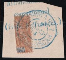 Madagascar N°80 - Moitié De Timbre Sur Fragment - TB - Used Stamps