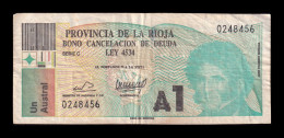 Argentina La Rioja 1 Austral ND (1986) Pick S2503 Serie C Mbc Vf - Argentine