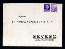 S4392-ITALY-OLD MILITARY SOCIALIST COVER FIRENZE To SEVESO.1943.WWII.Enveloppe.BUSTA ITALIA - War Propaganda