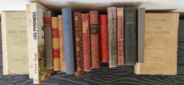 Victor Hugo. Lot De 17 Livres. (Livres 19eme, 20 Eme) Reliés, Brochés, Cartonnés - Wholesale, Bulk Lots