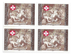 Österreich 1977: ANK 1569, Arbeiter- Samariterbund, Viererblock ** - Secourisme