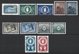 Année 1952/53 Compléte Nations Unies  New  York En Neuf ** N 12/22 - Unused Stamps