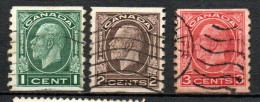 Col33 Canada  1932 N° 161a 162a 163b Oblitéré Cote : 8,00€ - Usati