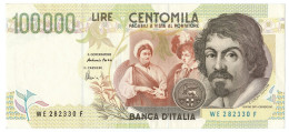 100000 LIRE BANCA D'ITALIA CARAVAGGIO II TIPO LETTERA E 19/08/1998 SPL+ - Altri & Non Classificati