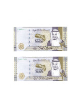 SAUDI ARABIA P-44a > 2x 20 RIYALS 2020, SERIE A, CONSEQUTIVE SERIAL NUMBERS, COMMEMORATIVE, UNC - Saudi-Arabien