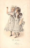 FANTAISIE - Femmes Au Chapeau  - Illustration Non Signée - Carte Postale Ancienne - Femmes