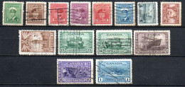 Col33 Canada  1943 N° 205 à 218 Oblitéré Cote : 25,00€ - Usados