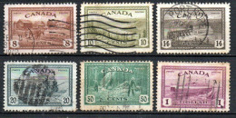 Col33 Canada  1946 N° 219 à 224 Oblitéré Cote : 10,00€ - Used Stamps