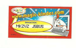 Kinder Ferrero - Magicode 1 - Notices