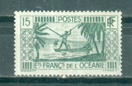 Ets FRANCAIS De L'OCEANIE - N°90* MH - Légère Trace De Charnière. SCAN DU VERSO. - Pêcheur. - Oceania (Other)