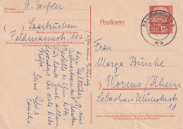 SARRE ENTIER POSTAL DE SAARBRUCKEN 1958 - Brieven En Documenten