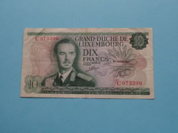 10 Dix Francs ( 20 Mars 1967 - C973390 ) Grand-Duché De LUXEMBOURG ( See/voir SCANS ) Used Note ! - Lussemburgo