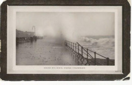 22456) GB UK Eastbourne Rough Sea Royal Parade   Real Photo RPPC Postmark - Eastbourne