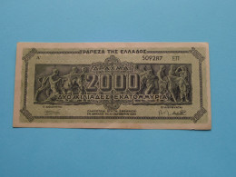 2.000.000.000 Drachmai ( 11.10.1944 - A 509287 ) GREECE > Inflation ( See/voir SCANS ) Used Note XF ! - Griekenland